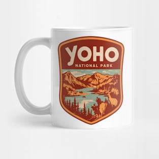 Yoho National Park Retro Wildlife Emblem Mug